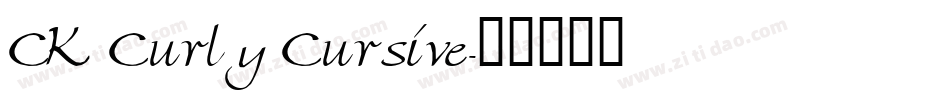 CK Curly Cursive字体转换